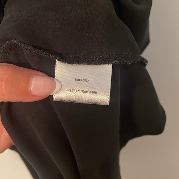 Eileen Fisher 100% Silk XS Oversized Black Tank Top - Picture 3 of 5